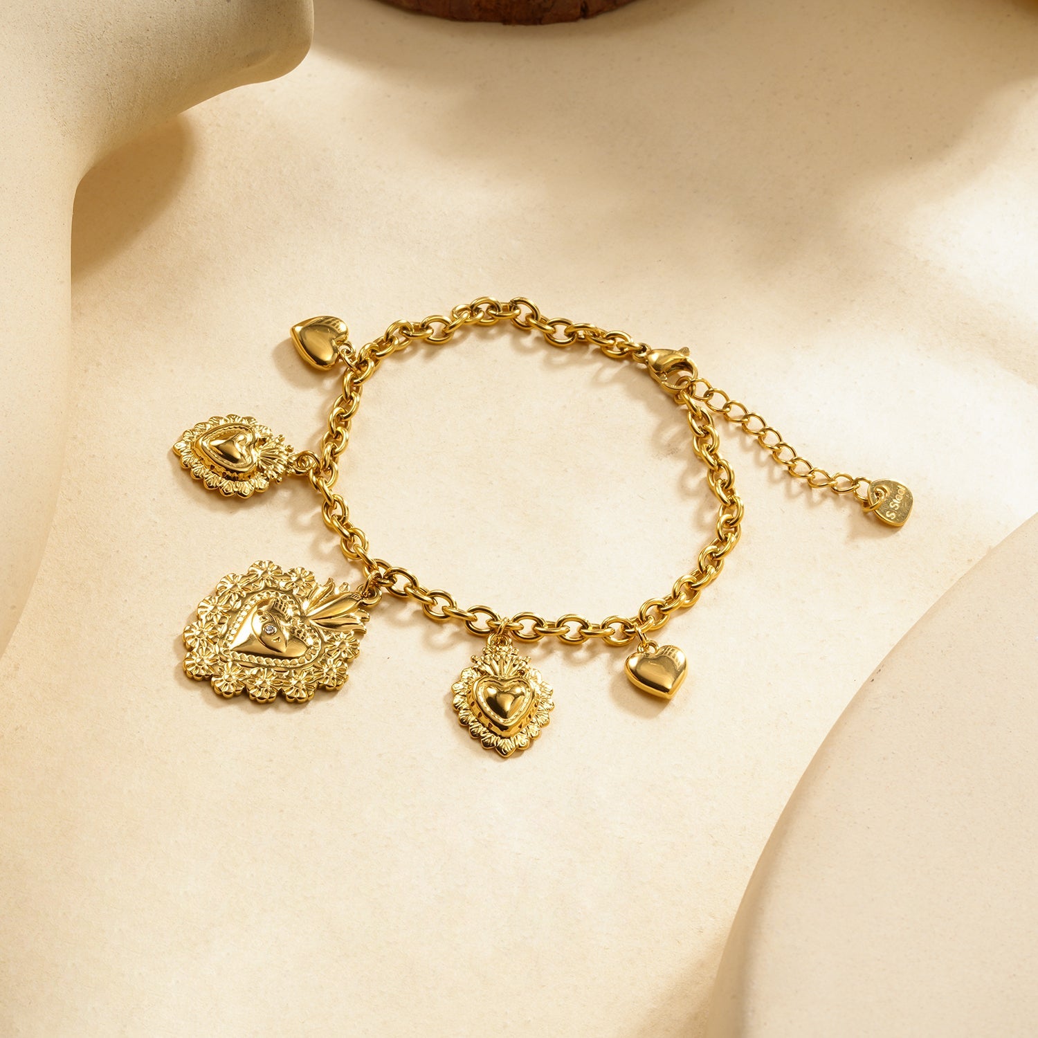 bracelet coeur breloque